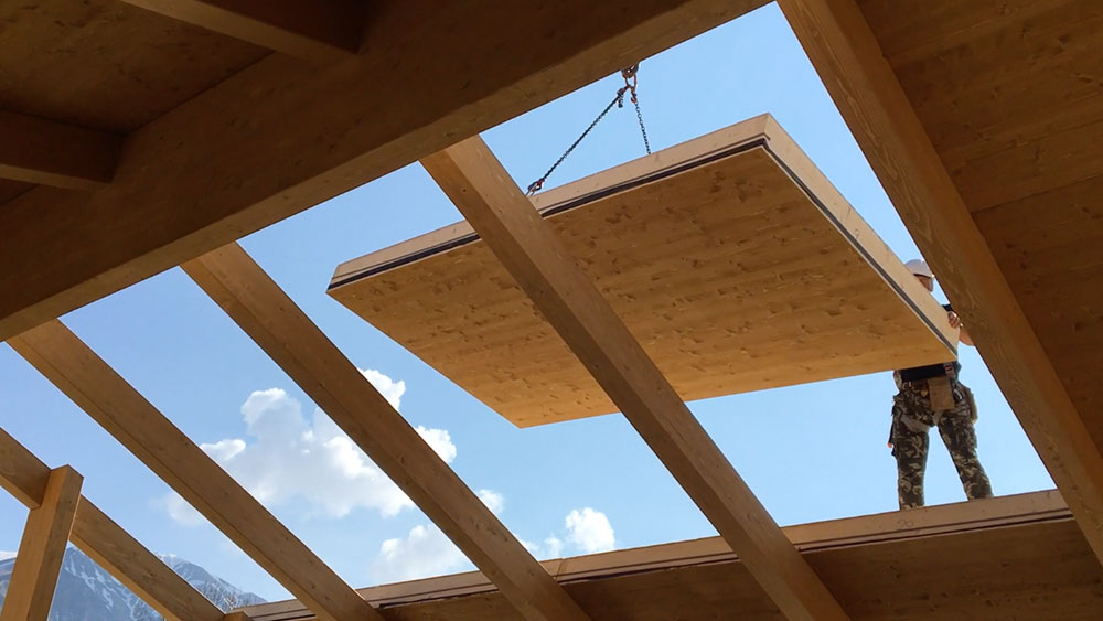 Paneles de madera para techos y forjados